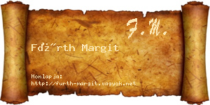 Fürth Margit névjegykártya