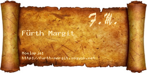 Fürth Margit névjegykártya